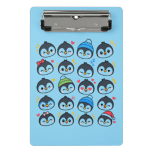 Mini Porte-bloc Mignon motif d'émoji pingouin Kawaii Drôle Cartoon