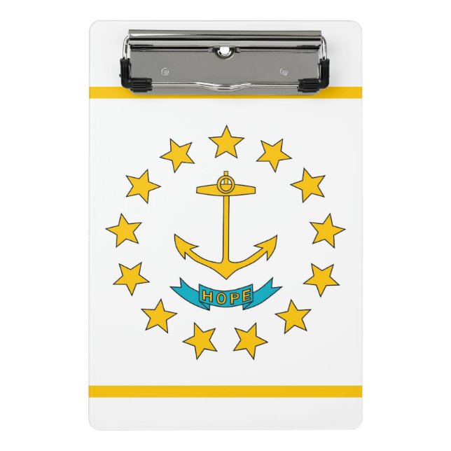 Mini Porte-bloc Mini-bloc-notes avec le drapeau de Rhode Island, É (Devant)