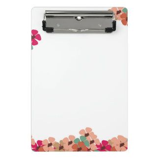Mini Porte-bloc Mini Floral Clipboard with Colorful Blooms