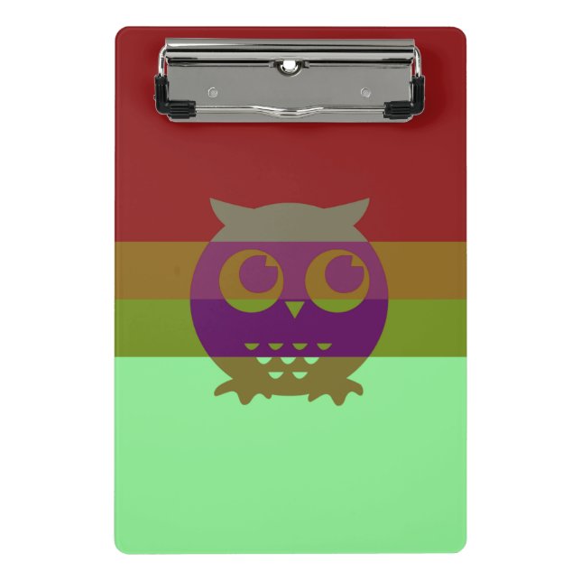 Mini Porte-bloc Mini-Porte - bloc de hibou Abstrait (Devant)