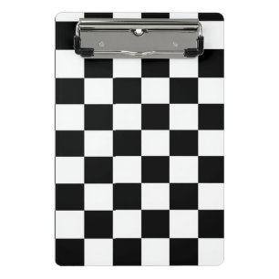 Mini Porte-bloc Minimaliste Rétro à Carreaux – Streetwear Monochro