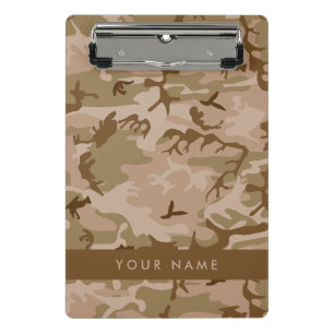 Mini Porte-bloc Modèle de camouflage du désert, Votre nom, Personn