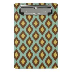 Mini Porte-bloc Moderne jaune bleu d'ikat tribal moderne