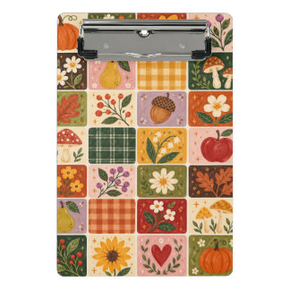 Mini Porte-bloc Moisson d'Automne Motif Patchwork Floral – Rustiqu