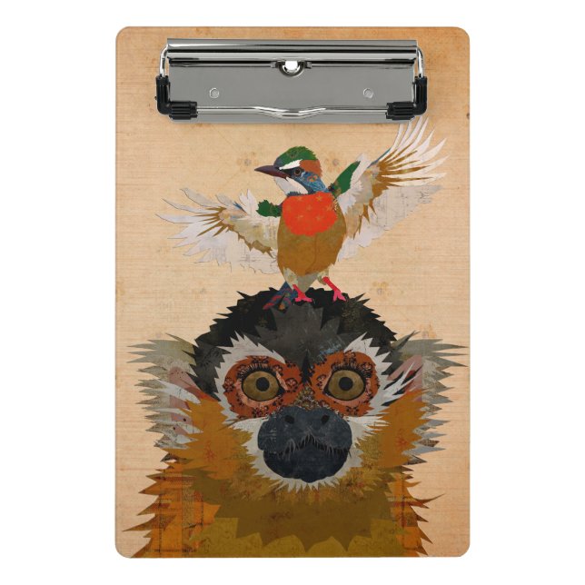 MINI PORTE-BLOC MONKEY & OISEAU (Devant)