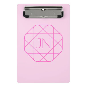 Mini Porte-bloc Monogramme Cool, Style de Logo Hip   Rose & Magent