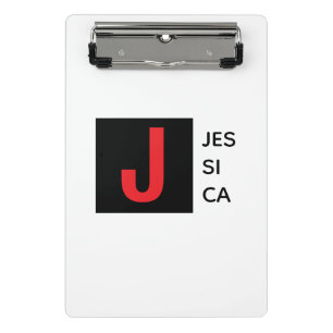 Mini Porte-bloc Monogramme de nom professionnel élégant moderne