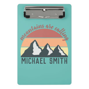 Mini Porte-bloc Montagnes pastel vintage appellent monogramme ciel