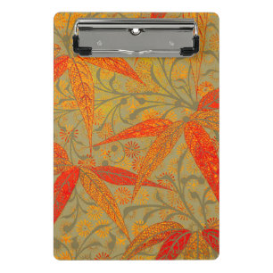 Mini Porte-bloc Morris & Co. Motif Bamboo Godwin Orange et Sauge