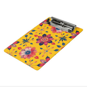 Mini Porte-bloc Mosaïque florale folklorique vibrante