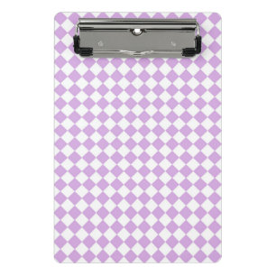 Mini Porte-bloc Motif à carreaux violet et blanc