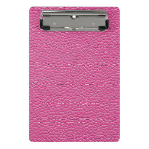 Mini Porte-bloc Motif à effet de cuir rose
