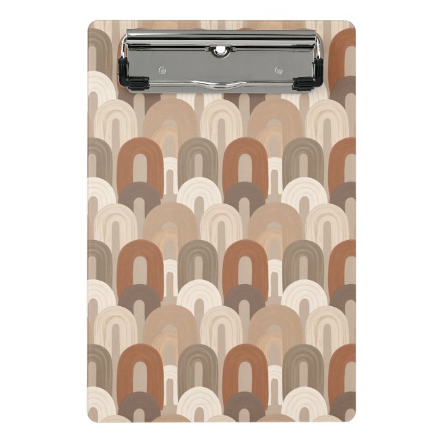Mini Porte-bloc Motif Abstrait d'Arche Neutre (Devant)