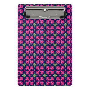 Mini Porte-bloc Motif abstrait de pétales florales roses géométriq