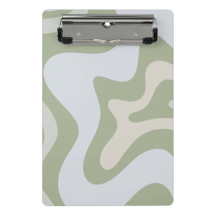Mini Porte-bloc Motif Abstrait de Tourbillon Liquide Rétro en Vert