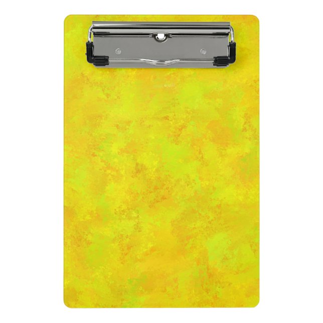 Mini Porte-bloc Motif Abstrait Jaune Orange Vert (Devant)