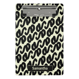 Mini Porte-bloc motif abstrait monochrome en monogramme 