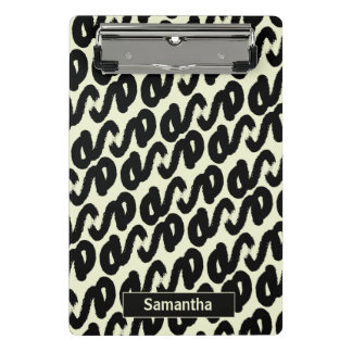Mini Porte-bloc motif abstrait monochrome en monogramme