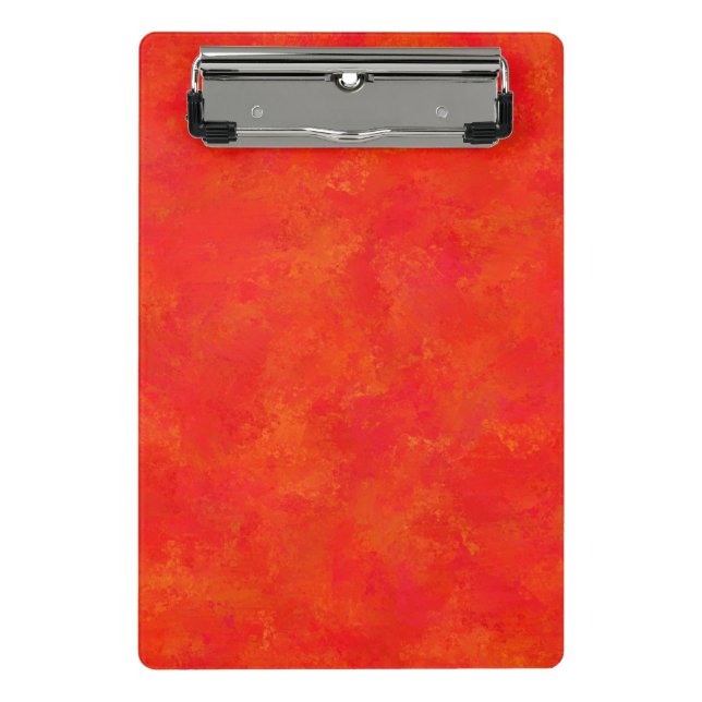 Mini Porte-bloc Motif abstrait orange rouge (Devant)