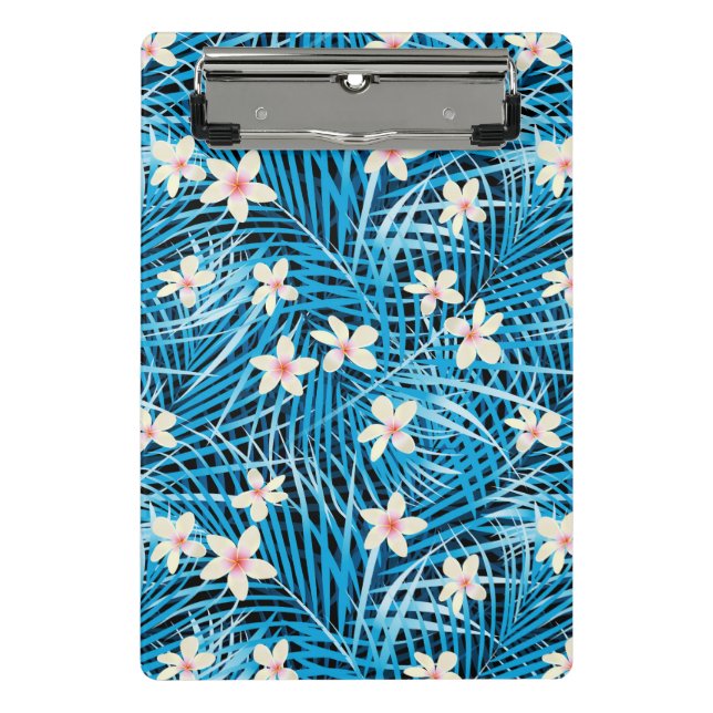 Mini Porte-bloc Motif bleu de palmettes (Devant)