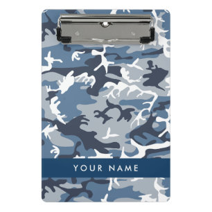 Mini Porte-bloc Motif camouflage neige hivernale bleue Personnalis