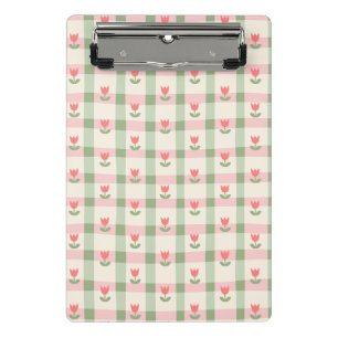 Mini Porte-bloc Motif Carrelé de Tulipe Mignonne   Floral Pastel 
