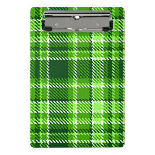 Mini Porte-bloc Motif Checkered de couleur verte