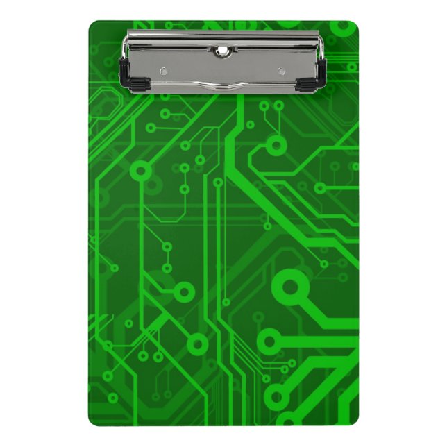 Mini Porte-bloc Motif de carte électronique de vert (Devant)