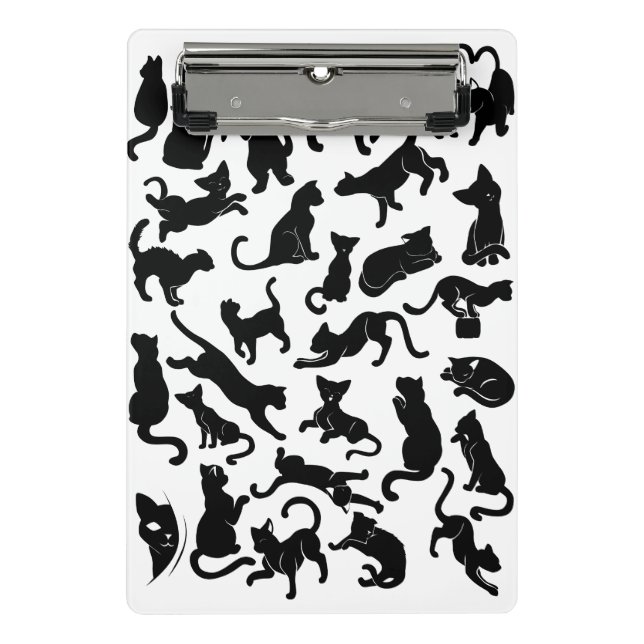 Mini Porte-bloc Motif de chat noir (Devant)