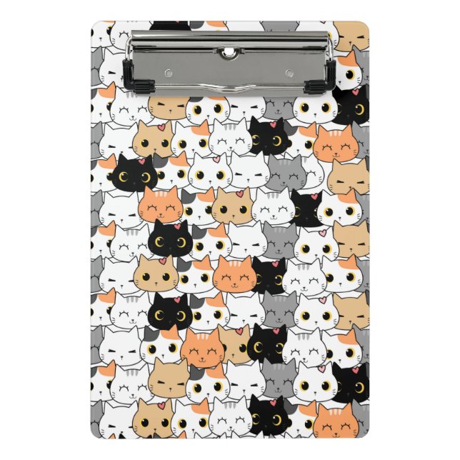Mini Porte-bloc Motif de chats Kawaii (Devant)