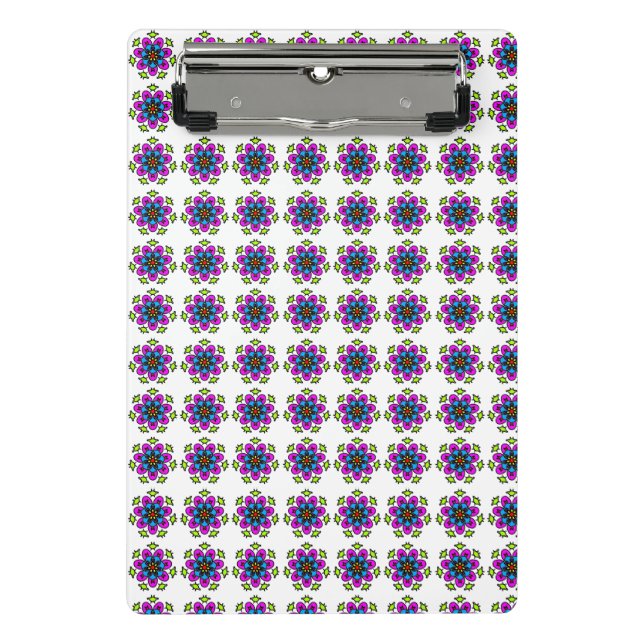 Mini Porte-bloc Motif de mandala floral (Devant)