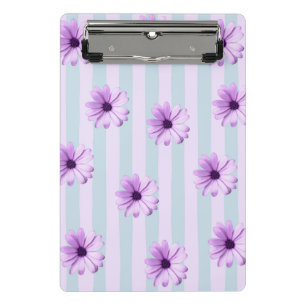 Mini Porte-bloc Motif de marguerite bleue et violette