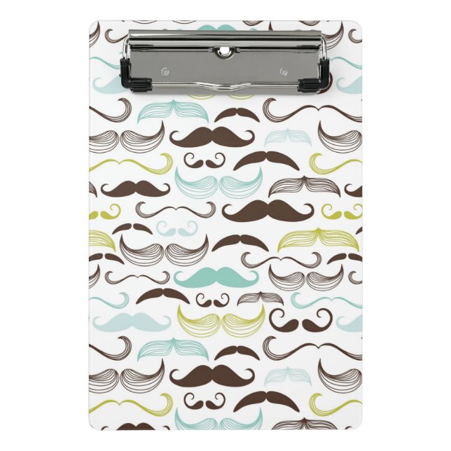Mini Porte-bloc Motif de moustache, rétro style 2 (Devant)
