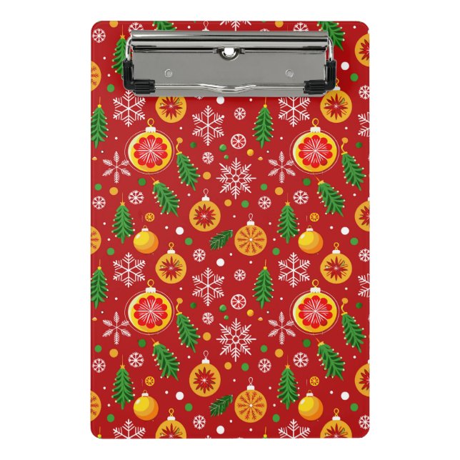 Mini Porte-bloc Motif de Noël rouge (Devant)