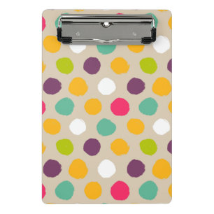 Mini Porte-bloc Motif de point tiré par la main de polka