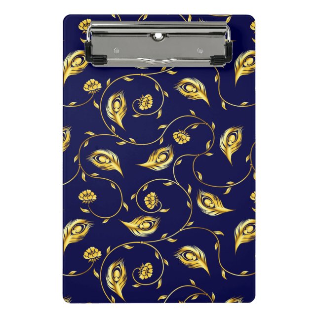 Mini Porte-bloc Motif de Sari de paon (Devant)