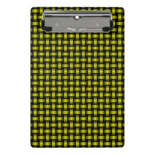 Mini Porte-bloc Motif de tissage noir jaune