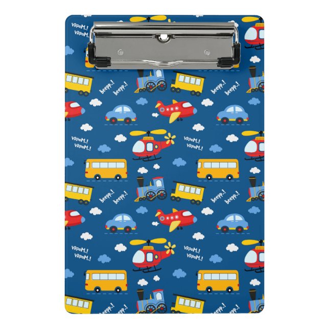 Mini Porte-bloc Motif de véhicules de dessin animé mignons  (Devant)