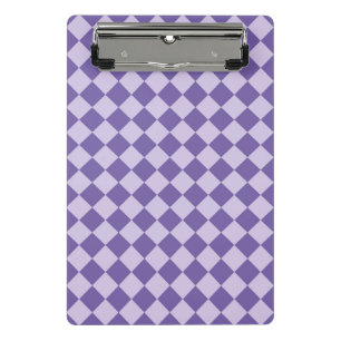 Mini Porte-bloc Motif diamant à carreaux violets