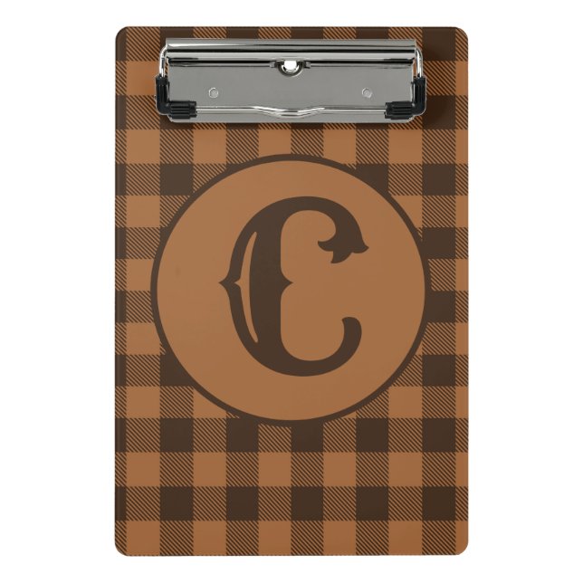 Mini Porte-bloc Motif d'impression Cosy Brown Plaid Buffalo (Devant)