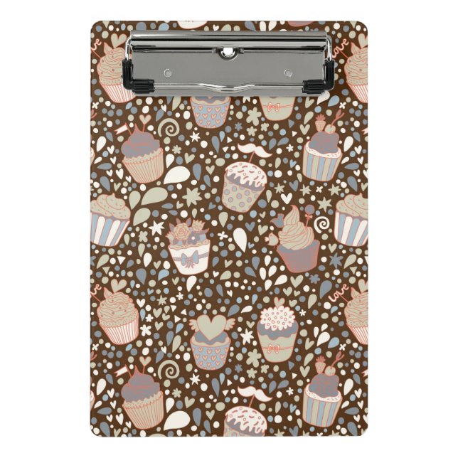 Mini Porte-bloc Motif doux fait de petits gâteaux savoureux (Devant)