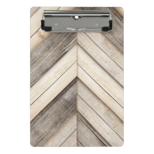 Mini Porte-bloc Motif élégant en bois Chevron