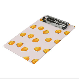 Mini Porte-bloc Motif en chef citrouille orange