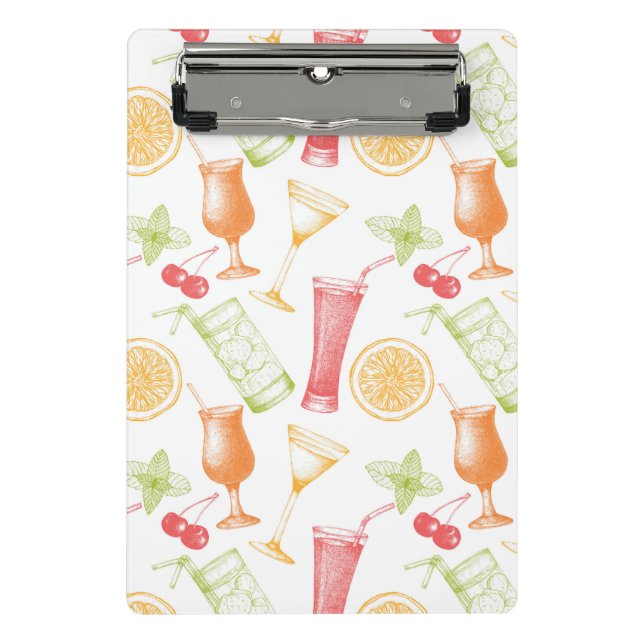 Mini Porte-bloc Motif esquissé de cocktail (Devant)