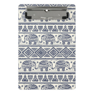 Mini Porte-bloc Motif ethnique bleu d'éléphant