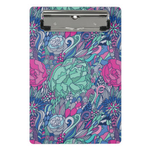 Mini Porte-bloc Motif floral coloré de griffonnage