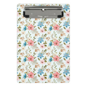 Mini Porte-bloc Motif floral de fleurs sauvages à l'aquarelle