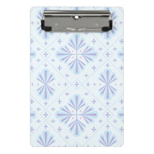 Mini Porte-bloc Motif floral géométrique bleu pastel