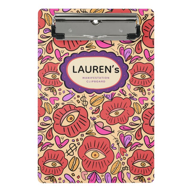 Mini Porte-bloc Motif floral Lucky Eye (Devant)