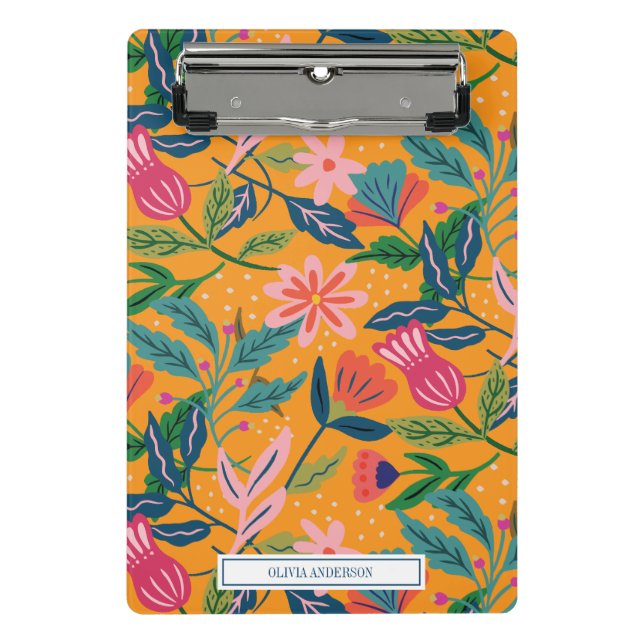 Mini Porte-bloc Motif floral tropical moderne (Devant)